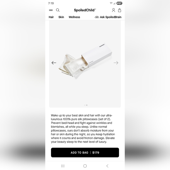 Spoiled Child Pure Silk Queen Sz Pillowcases NIB - Picture 5 of 5